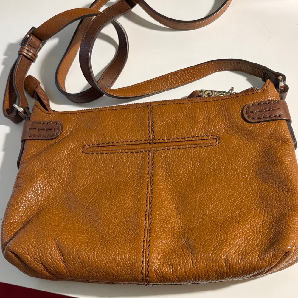 Brighton Whisky Brown Leather Crossbody Bag - Picture 3 of 8
